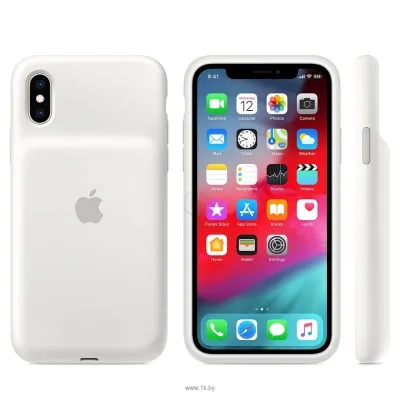 Apple Smart Battery Case dlya iPhone XS (belyiy)