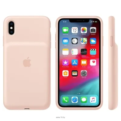 Apple Smart Battery Case dlya iPhone XS (rozovyiy pesok)