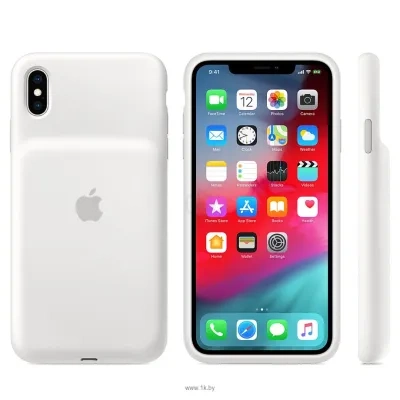 Apple Smart Battery Case dlya iPhone XS Max (belyiy)