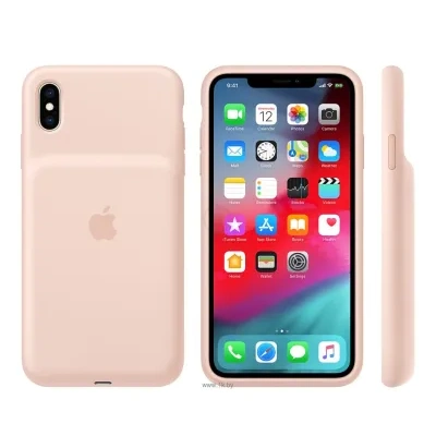 Apple Smart Battery Case dlya iPhone XS Max (rozovyiy pesok)