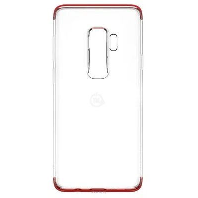 Baseus Armor Case dlya Samsung Galaxy S9 (krasnyiy/prozrachnyiy)