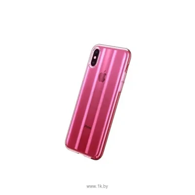 Baseus Aurora Case dlya iPhone XS Max (rozovyiy)