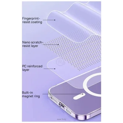 Baseus Crystal Series Magnetic Case dlya iPhone 13 Pro (prozrachnyiy)