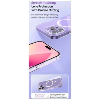 Baseus Crystal Series Magnetic dlya iPhone 14 Pro (prozrachnyiy)