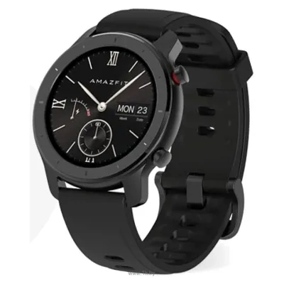 Amazfit GTR 42mm aluminium case, silicone strap