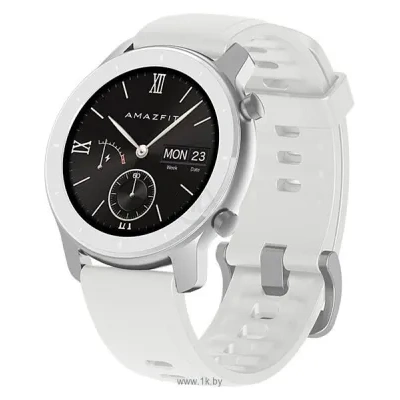 Amazfit GTR 42mm aluminium case, silicone strap