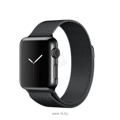 Apple Watch 38mm Space Black with Space Black Milanese Loop (MMFK2)